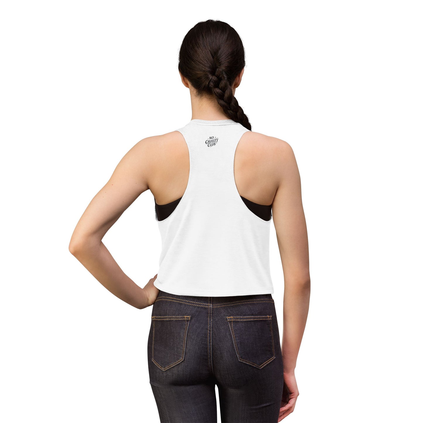 Hot Vegans Exist Crop Top — Funny Vegan Graphic Tank for Women