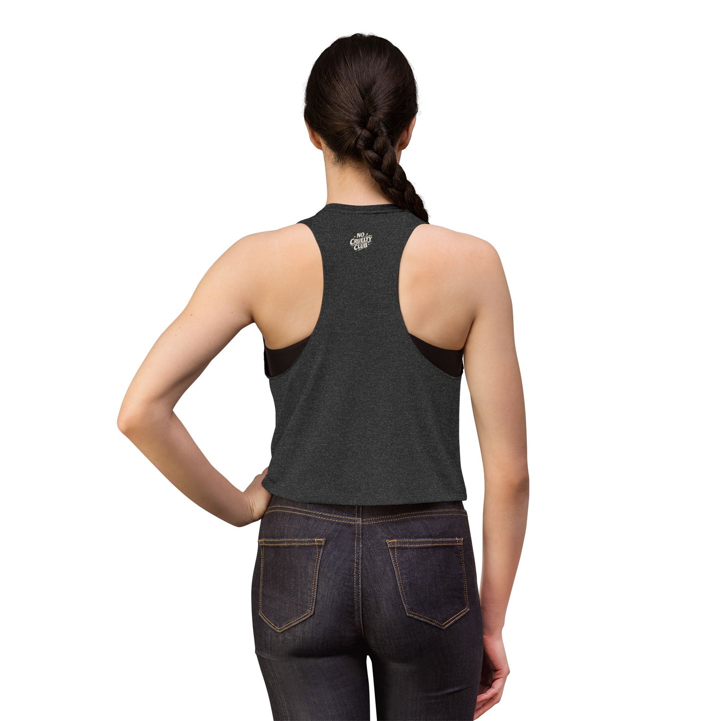 Hot Vegans Exist Crop Top — Funny Vegan Graphic Tank for Women